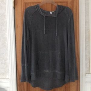 Cable & Gauge Grey Lightweight Drawstring Hoodie M